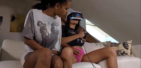  Hot roommates play VR games before playing with each other